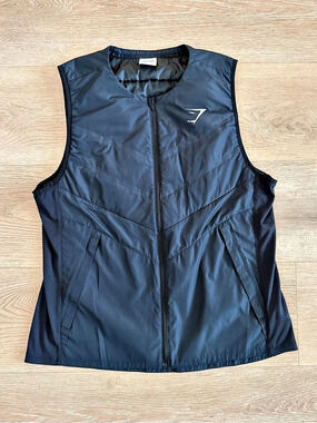 Gymshark Speed Vest Men's Black Athletic Vest Size Large